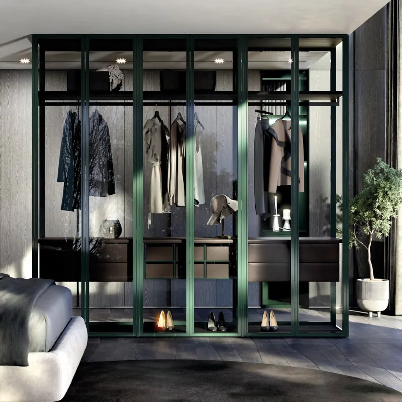 Naked open wardrobe composition